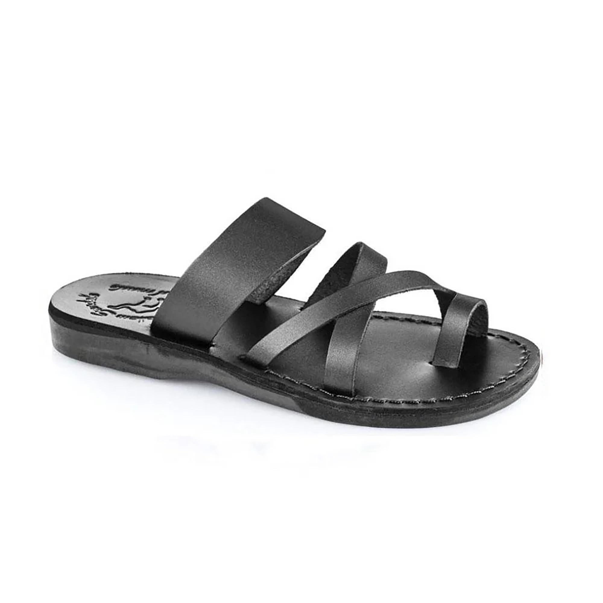 Jerusalem Sandals The Good Shepherd Leather Toe Loop Slide Men Sandals