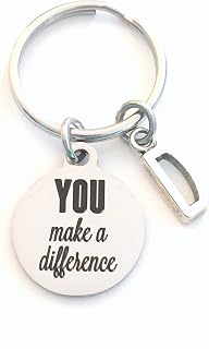 You make a difference Keychain, Thank You Key Chain Gift for Volunteers or Teacher present, Board member appreciation keyring, Professor mentor or step in law guardian foster