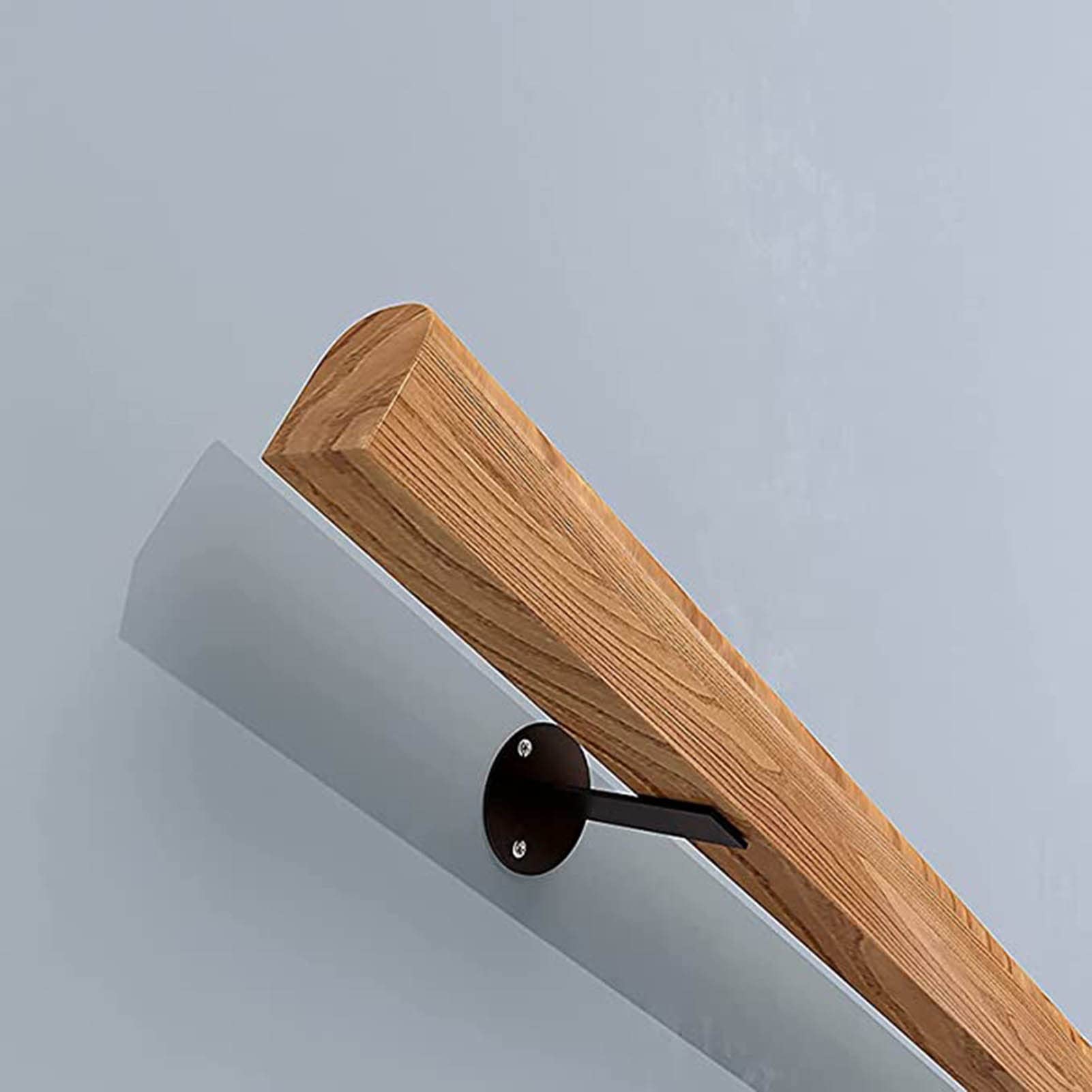 FKXSXAZ Wooden Stair Handrails, Wall Mount Elderly Railings Safety Hand Support Rail Corridor Rod, Non-Slip for Staircase, Lofts Decking Banister, Grab Bar Kit(Size:100cm/3.3ft)