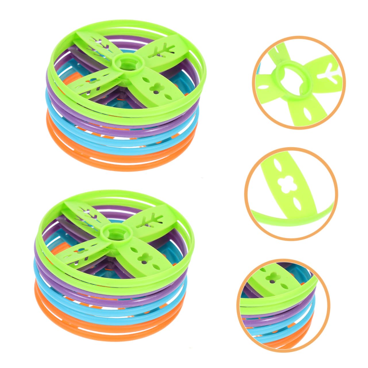 ERINGOGO 40Er Set Bunte Flugscheiben Ersatzteile Kompatibel Mit Hand- Und Fußbetriebenen Flugspielzeugen Outdoor Für Kinder Und Erwachsene Familienaktivitäten