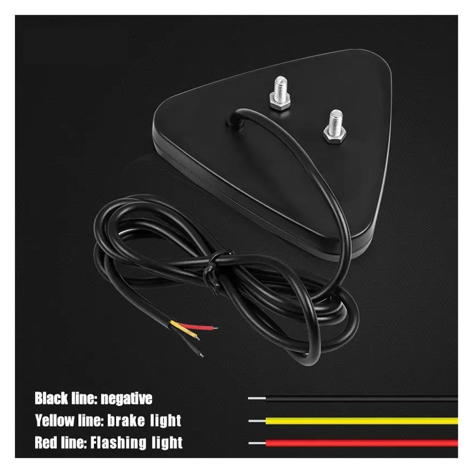 luce posteriore freno stop Fanale posteriore a triangolo da 12 V, a LED, lampeggiante, rosso, impermeabile, per moto(2pcs A style)