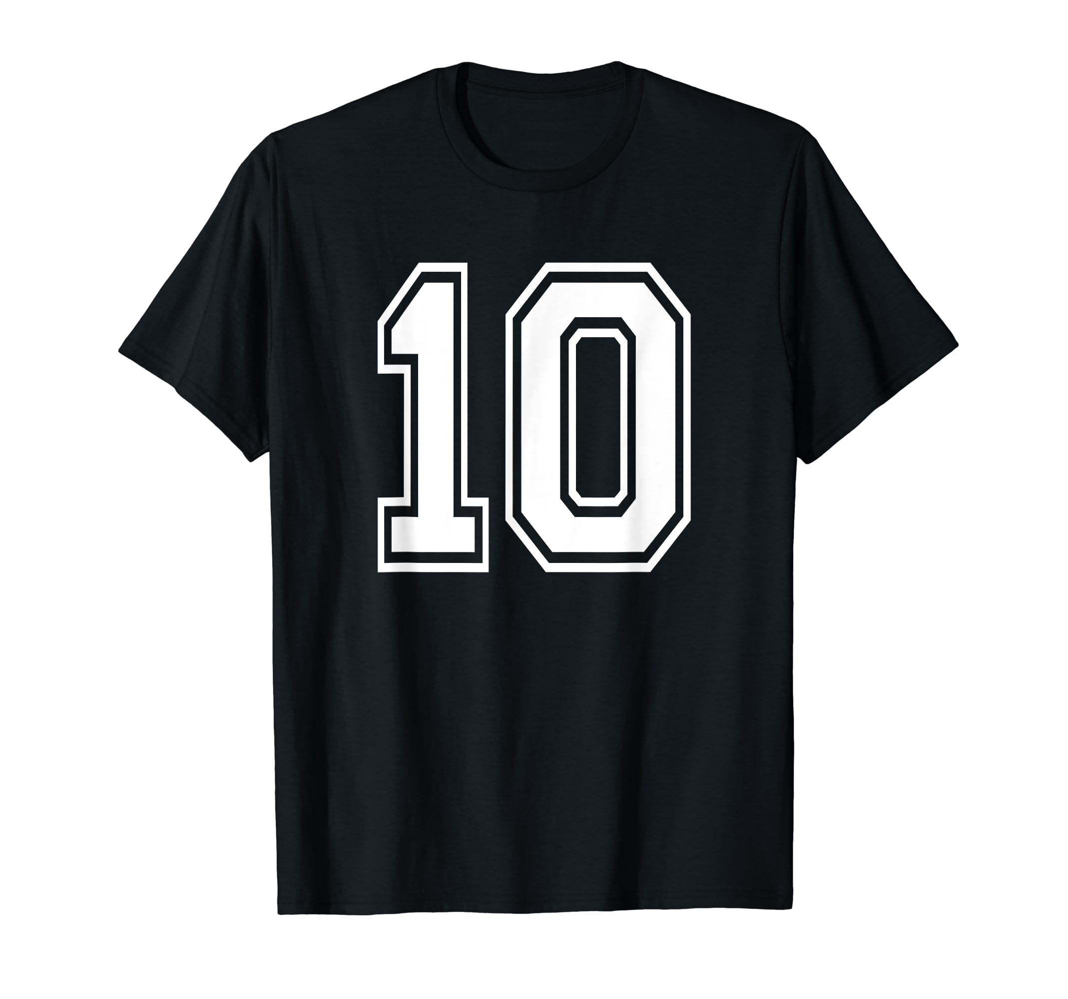 Number 10 Birthday Numbered Uniform Sports Jersey Team T-Shirt