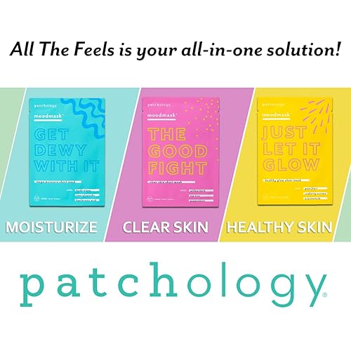 Miniatura 3 de Patchology "All the Feels Sheet Masks - Mascarillas hidratantes para piel seca y enrojecimiento manchado. Mascarilla facial para el cuidado de la