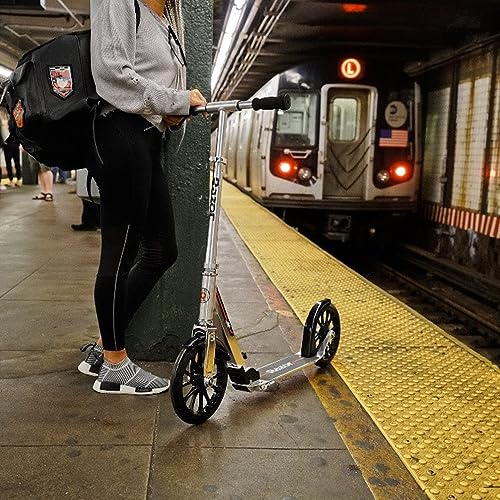 Razor A6 Kick Scooter for Kids Ages 8+ - Extra-Tall Handlebars & Longer Deck, 10" Urethane Wheels, Aluminum Frame, Anti-Rattle Technology, For Riders Up to 220 lbs by Razor - Image 3