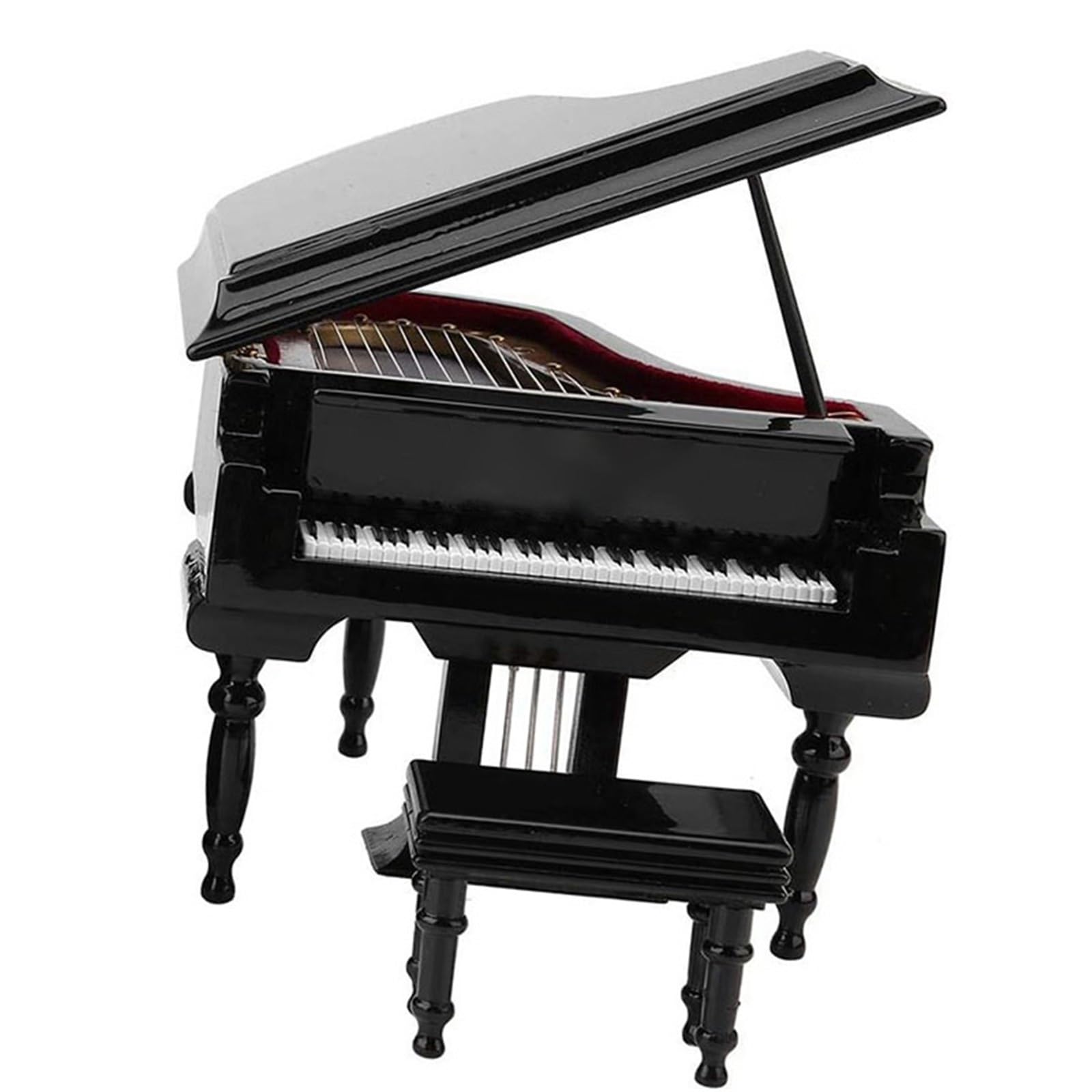 Ozdoby na instrumenty muzyczne Miniaturowy zestaw do budowy fortepianu koncertowego ozdoby instrumentów muzycznych czarny mały