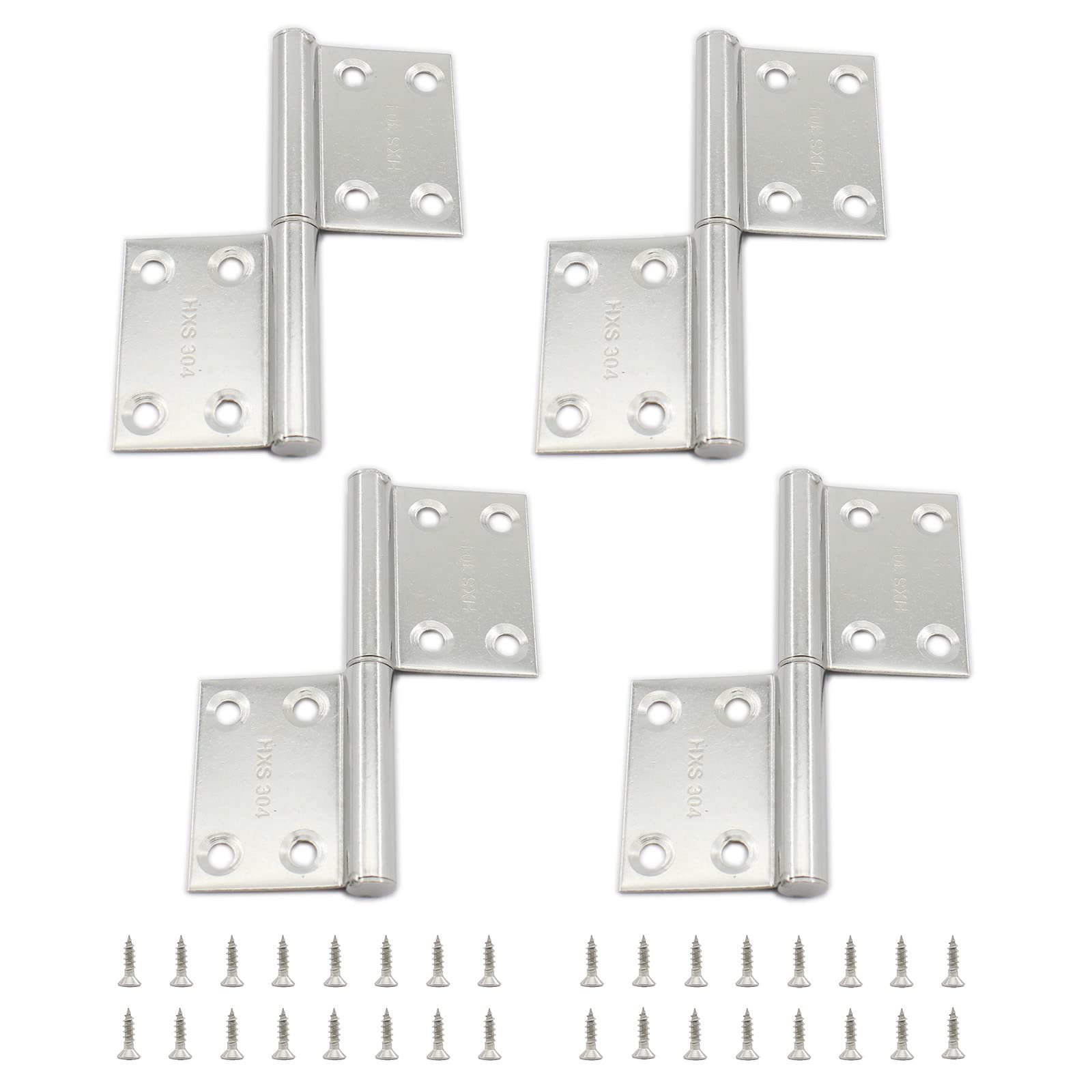 4Pcs Lift Off Hinge Flag Hinges,Stainless Steel Detachable Door Hinge,TTZEZE Heavy Duty Left Handed Hinges for Furniture Hinges,Closet,Cabinet,
