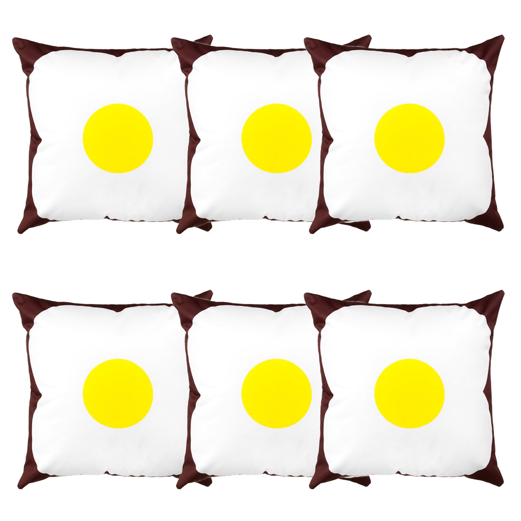 Gardenista Garden Printed Scatter Cushion 45x45cm | Indoor Outdoor Water Resistant Decorative Cushions | Soft & Comfy Hollowfibre Filled Patio Furniture Pillow | Easy to Clean (6, Choc Yellow)