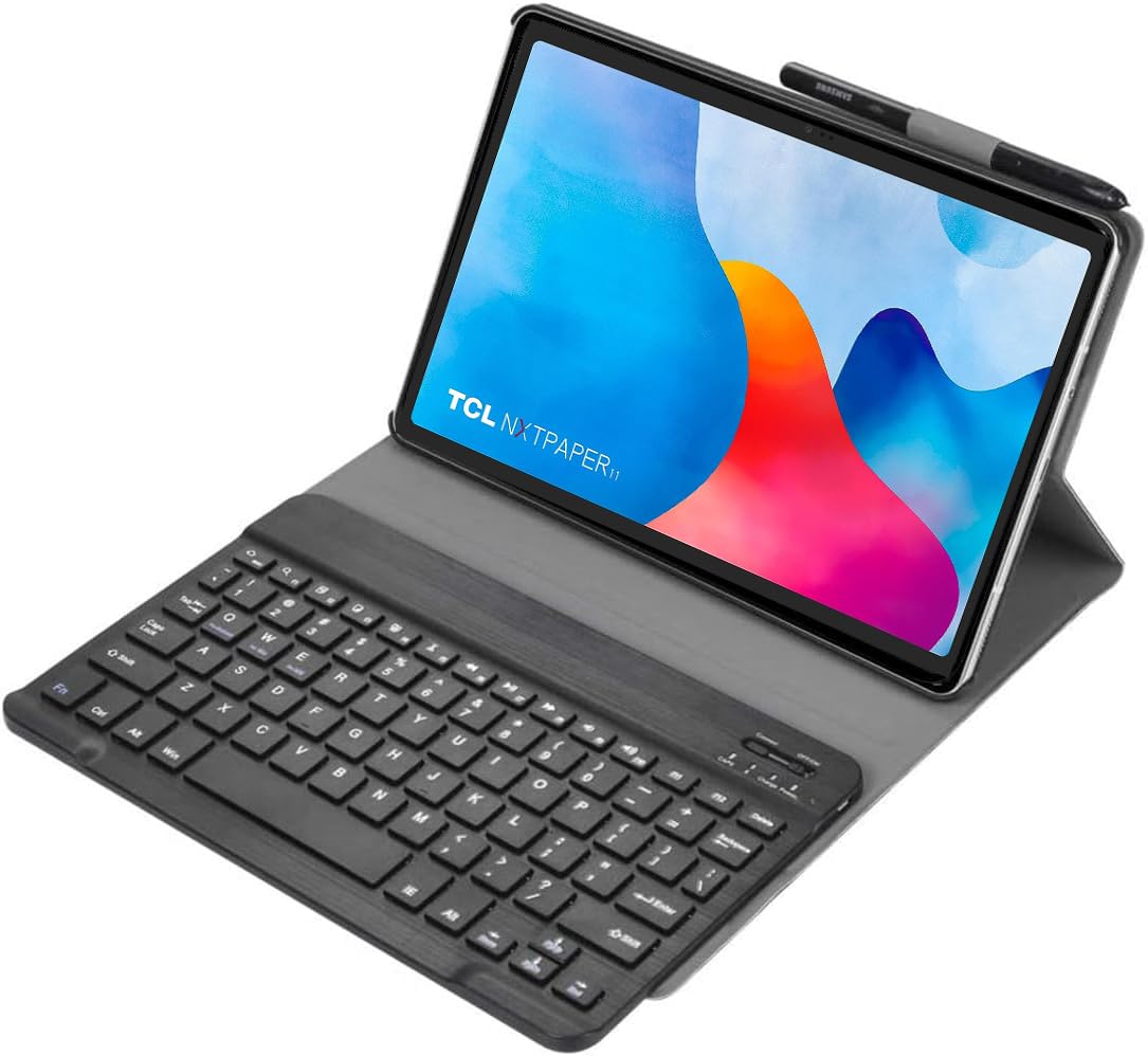 Custodia Smart Cover 3-IN-1 per TCL Nxtpaper Tab 11 9466X 9166G + tastiera Bluetooth QWERTY (inglese) + custodia portatile  7