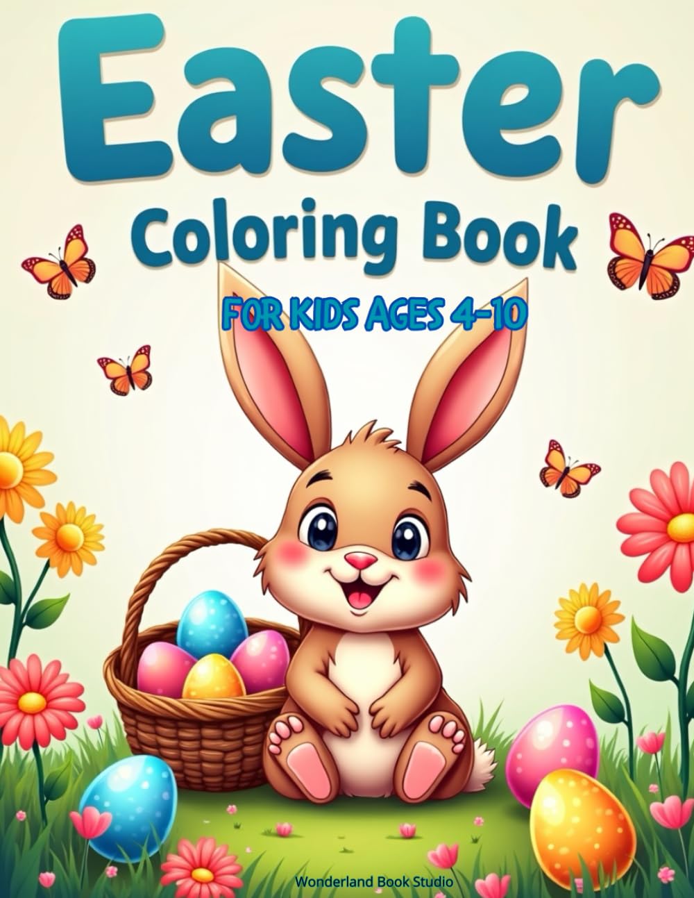 Easter Coloring Book for Kids Ages 4–10: 75 Fun Bunny, Chick & Egg Coloring Pages | Big & Easy Designs