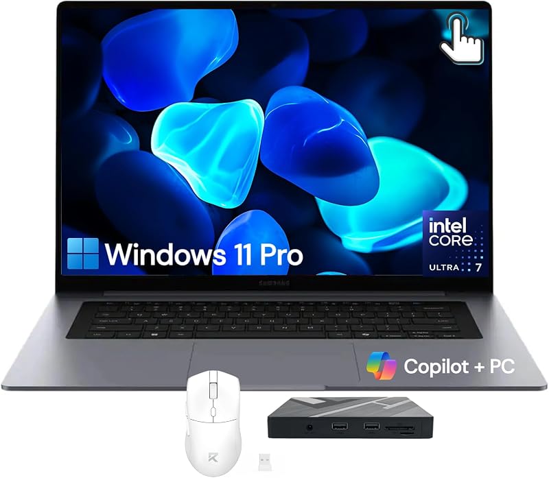 Galaxy Book6 2026 Copilot+ PC 16"Pantalla táctil Business AI Laptop | IPS FHD+ 120Hz Pantalla táctil, Intel Core Ultra 7 355, Windows 11 Pro, LPDDR5X de 16 GB, SSD de 1 TB, duración de la batería de hasta 24 horas, gris