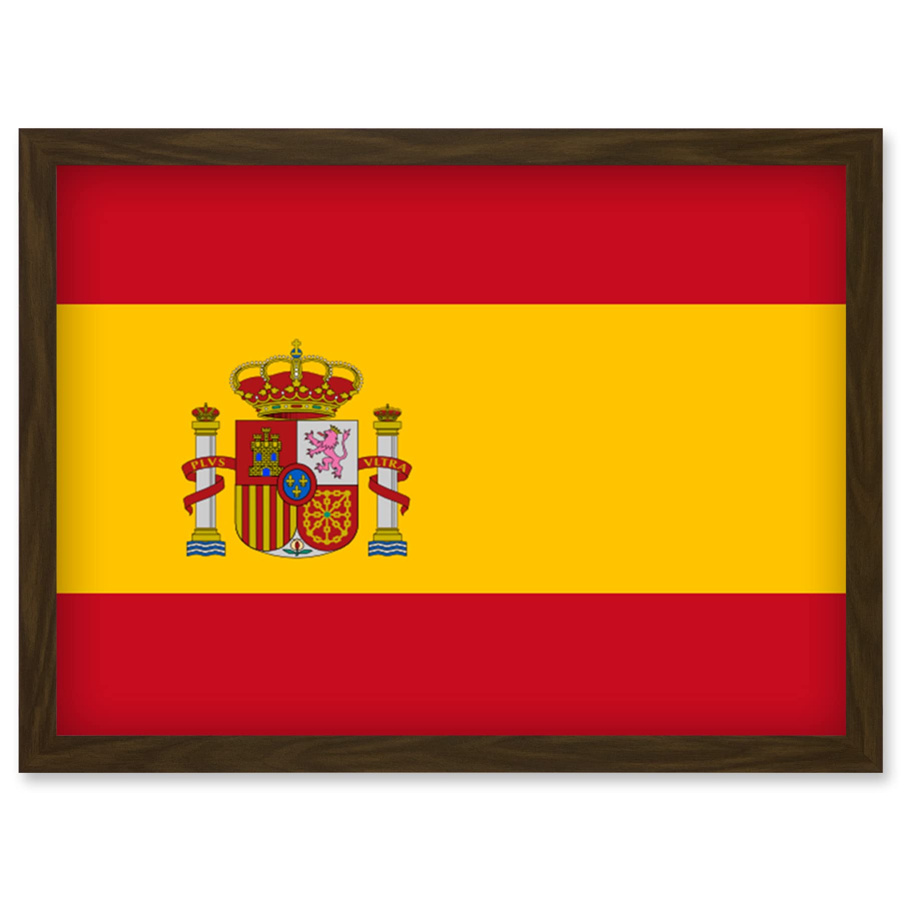 Artery8 Spain National Flag Patriotic Vexillology World Flags Country Region Poster Artwork Framed Wall Art Print A4