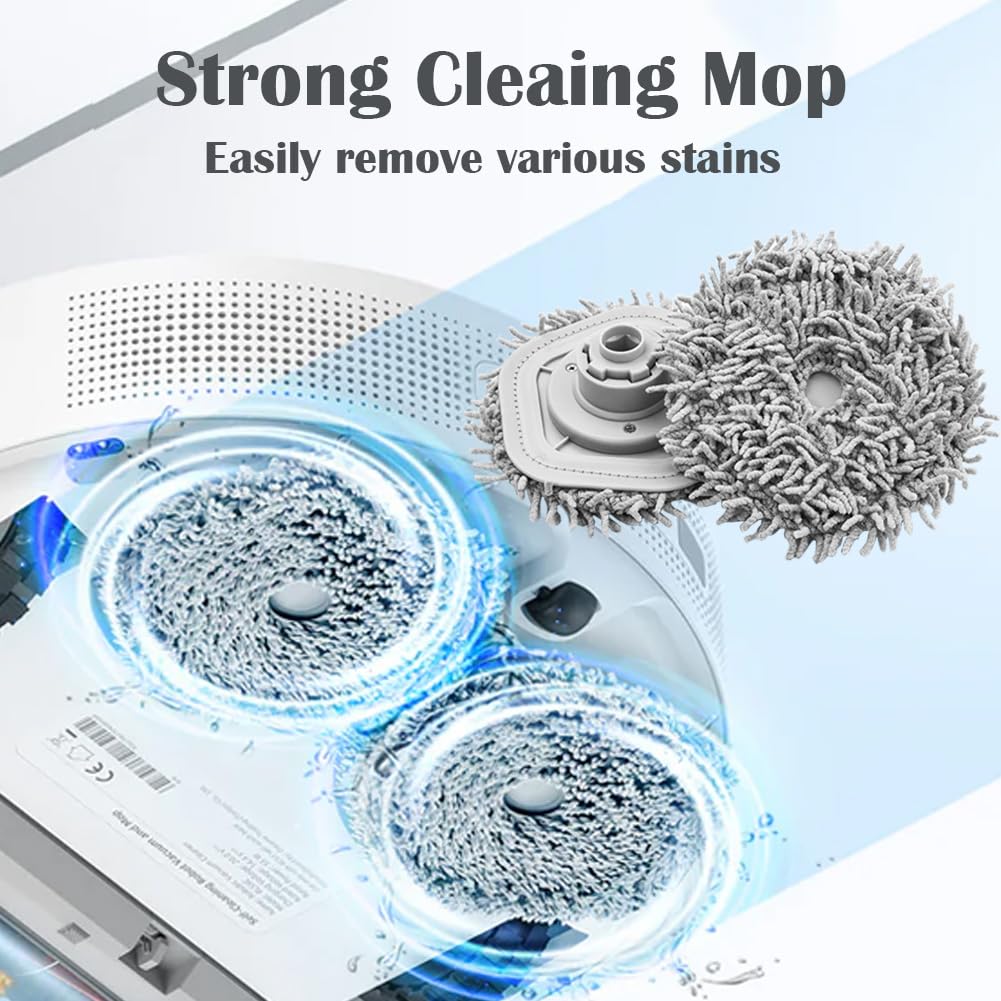 4 Chiffons Microfibre Pour Aspirateur Robot Dreame W10/W10 Pro - Lavables, Réutilisables