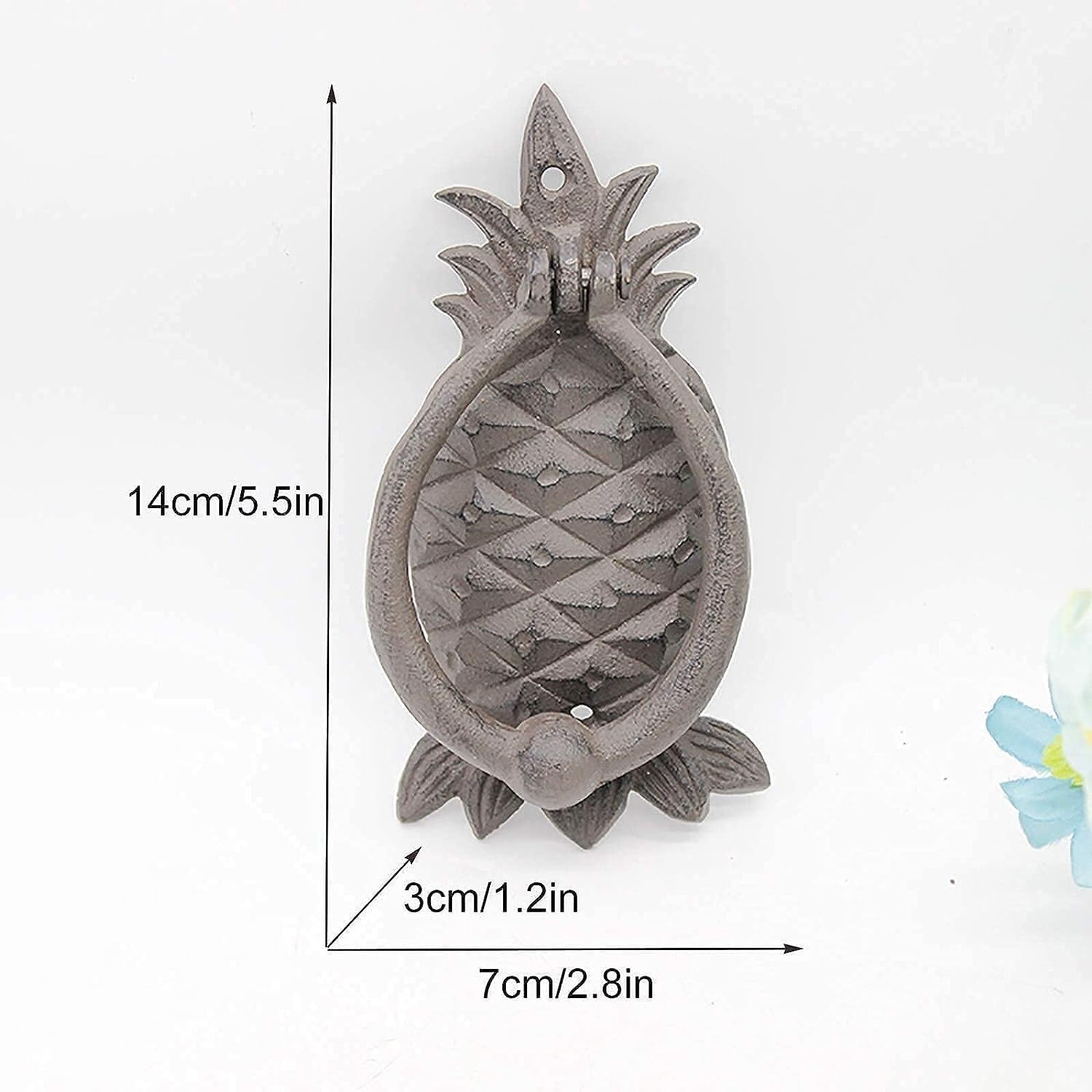 Front Door Door Knock Retro Cast Iron Pineapple Shape Door Handle Garden Courtyard Door Ring Knocker