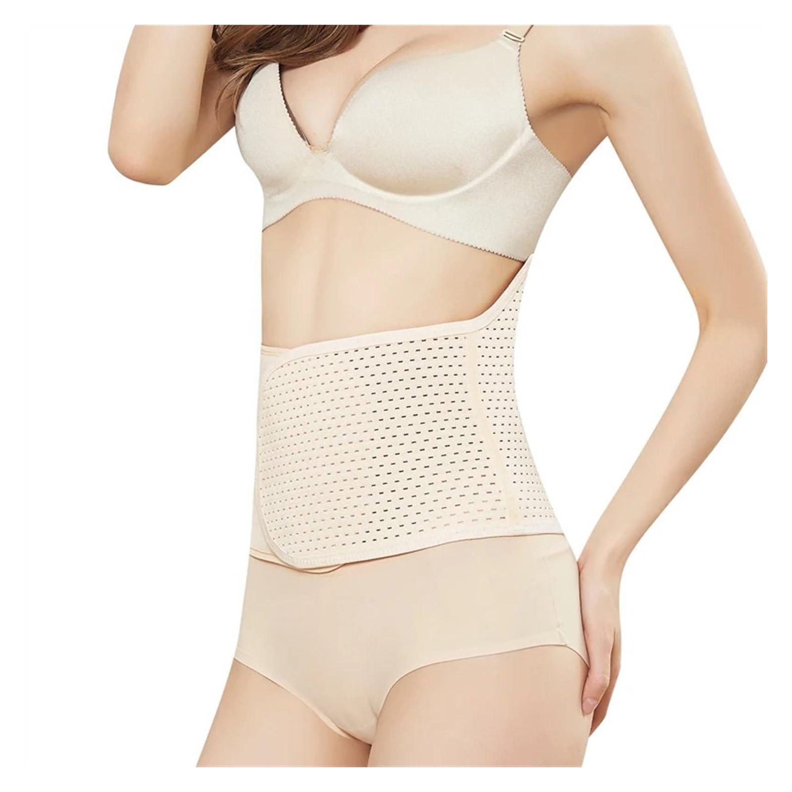 Fascia Addestratrice Per La Schiena Fascia Per La Pancia Post-partum Dopo La Gravidanza Cintura Per La Pancia Fascia Di Maternità Post-partum Per Donne Incinte Shapewear ( Color : Beige , Size : L/Lar