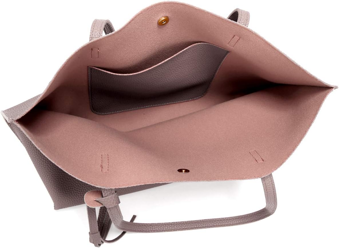 Dreubea Women's Soft Faux Leather Tote Shoulder Bag from, Big Capacity Tassel Handbag - Image 5