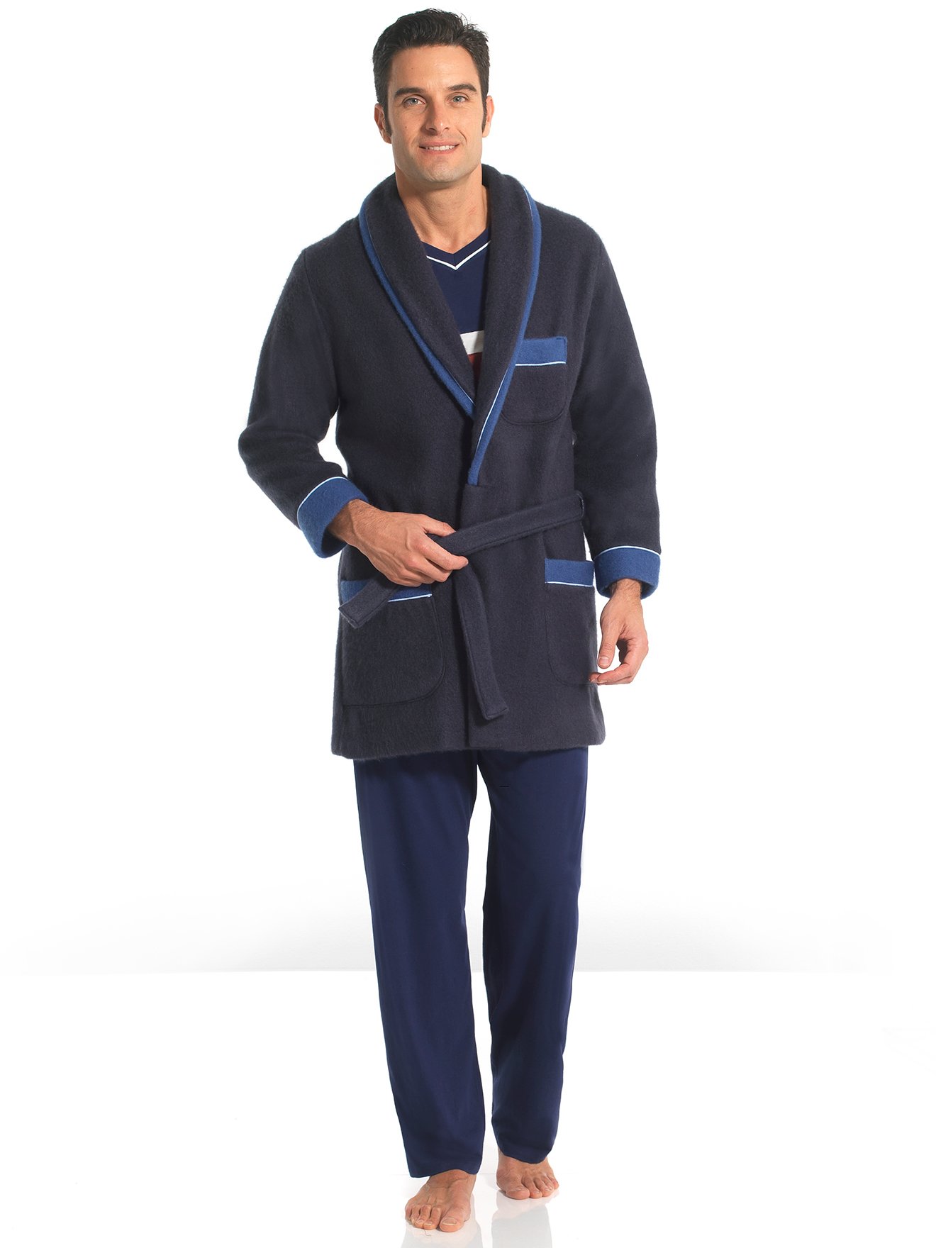 Veste d'intérieur, Maille courtelle® - Bicolore Bleu - 4XL