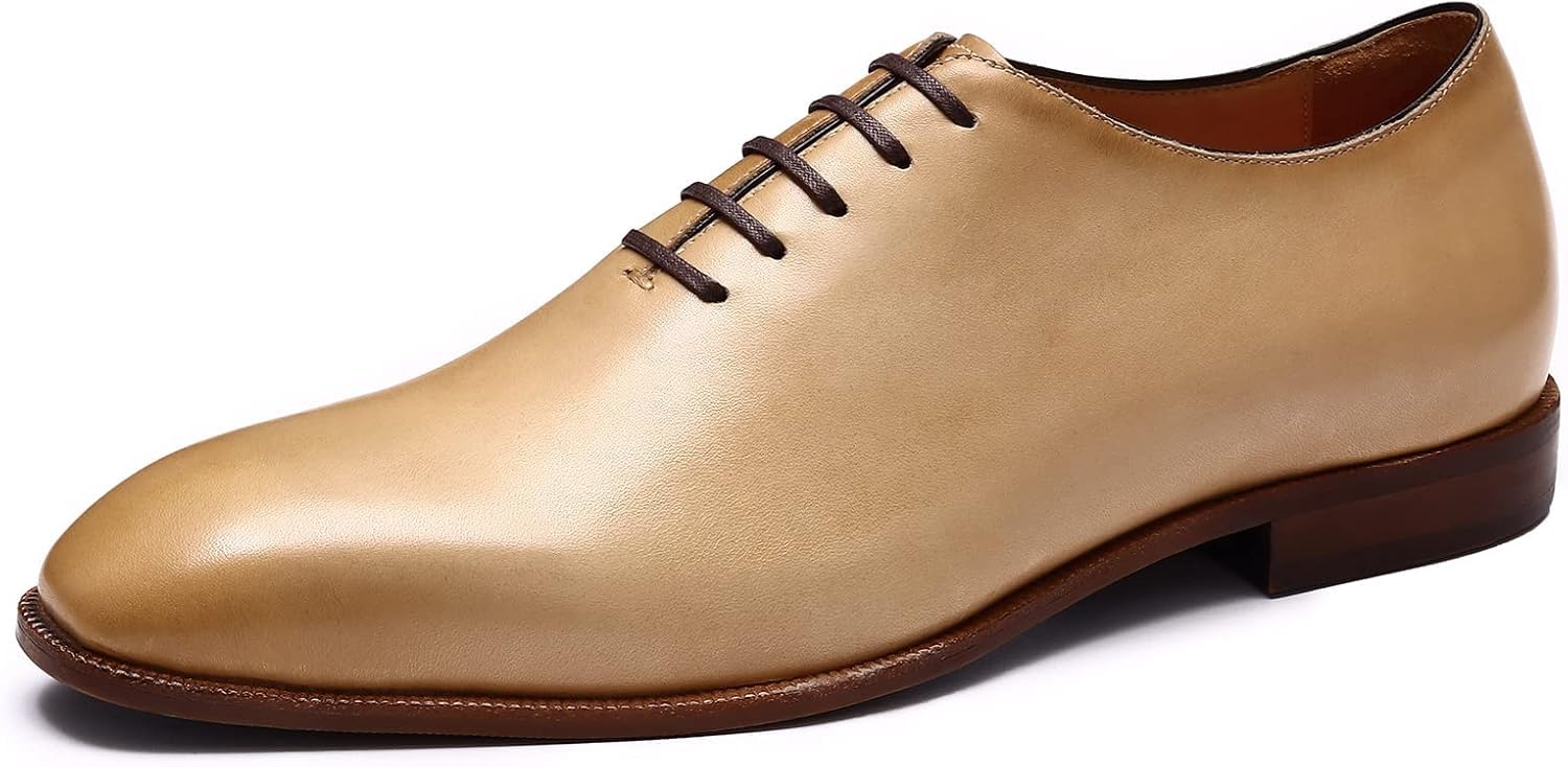 Chaussures en Cuir Jaune Oxfords de Style Formel Supérieur en Taille 11 UK