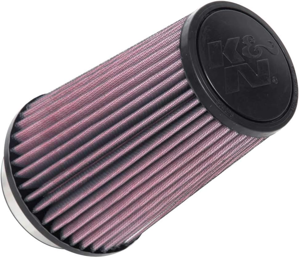 K&N High-Flow Original Lifetime Universal Clamp-On Air Filter: High Performance, Premium, Washable: Flange Diameter: 3.5 In, Filter Height: 8 In, Flange Length: 1.25 In, Shape: Round Tapered, RU-1045