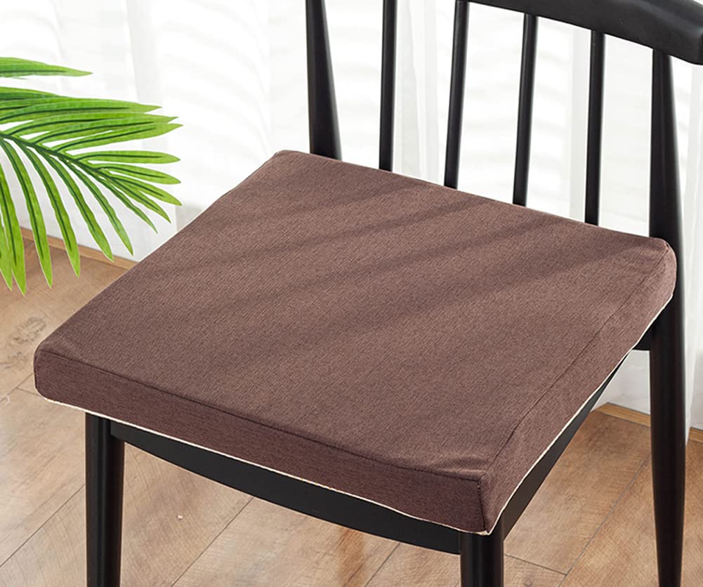 Yuro Coffee Large Thick Memory Foam Seat Cushion,Dining Car Seat Chair Armchair Booster Cushion,Wooden Chair Cushion With Zipper,For Garden/Kitchen
