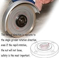 Vista 4 de Juego de 3 piezas de repuesto de brida de amoladora 5/8-11 con llave inglesa, accesorios para amoladora angular compatibles con Dewalt Milwaukee