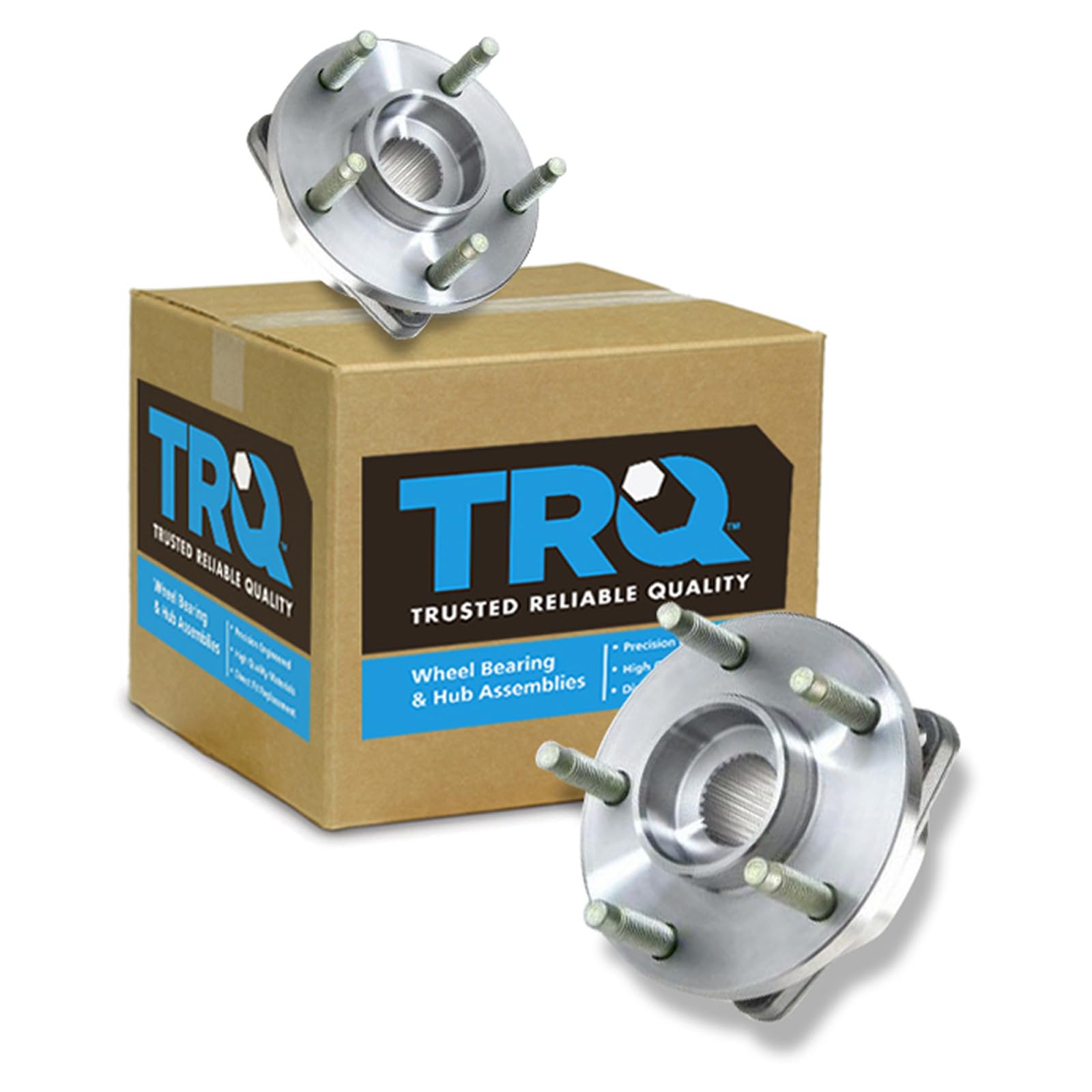 TRQ 2 Piece Front Wheel Bearing &amp; Hub Assembly Set