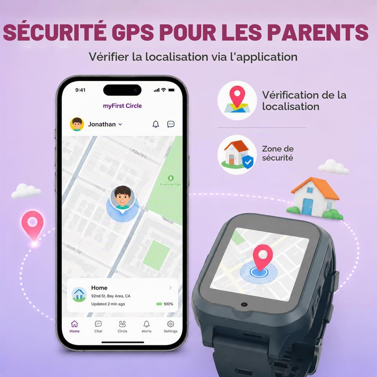 myFirst Fone S3+ Montre Intelligente pour Enfant Bleu sidéral avec GPS, Lecteur de Musique, Appareil Photo, Fonction Appel et Mode Scolaire