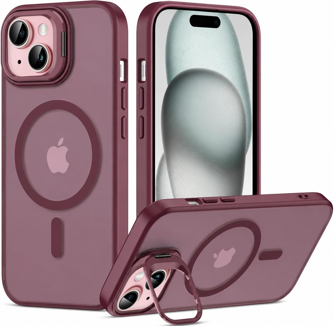 Elzzi Kickstand Case for iPhone 18 Pro Max/iPhone 17 Pro Max Case MagSafe Compatible, Builtin Adjustable Camera Stand, Translucent Matte AntiFingerprint Heavy Duty Shockproof Cover, Cosmic Orange — Amazon image 22