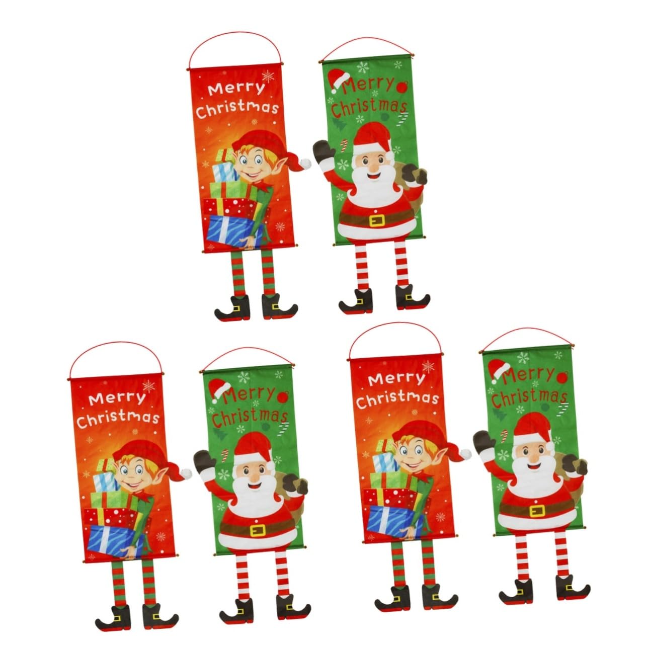SUPVOX 3 Set Di Striscioni Appesi Con Scritta "buon Natale" Decorazioni Natalizie Per Porte Per Casa Veranda Ufficio Bar 2 Pezzi * 3