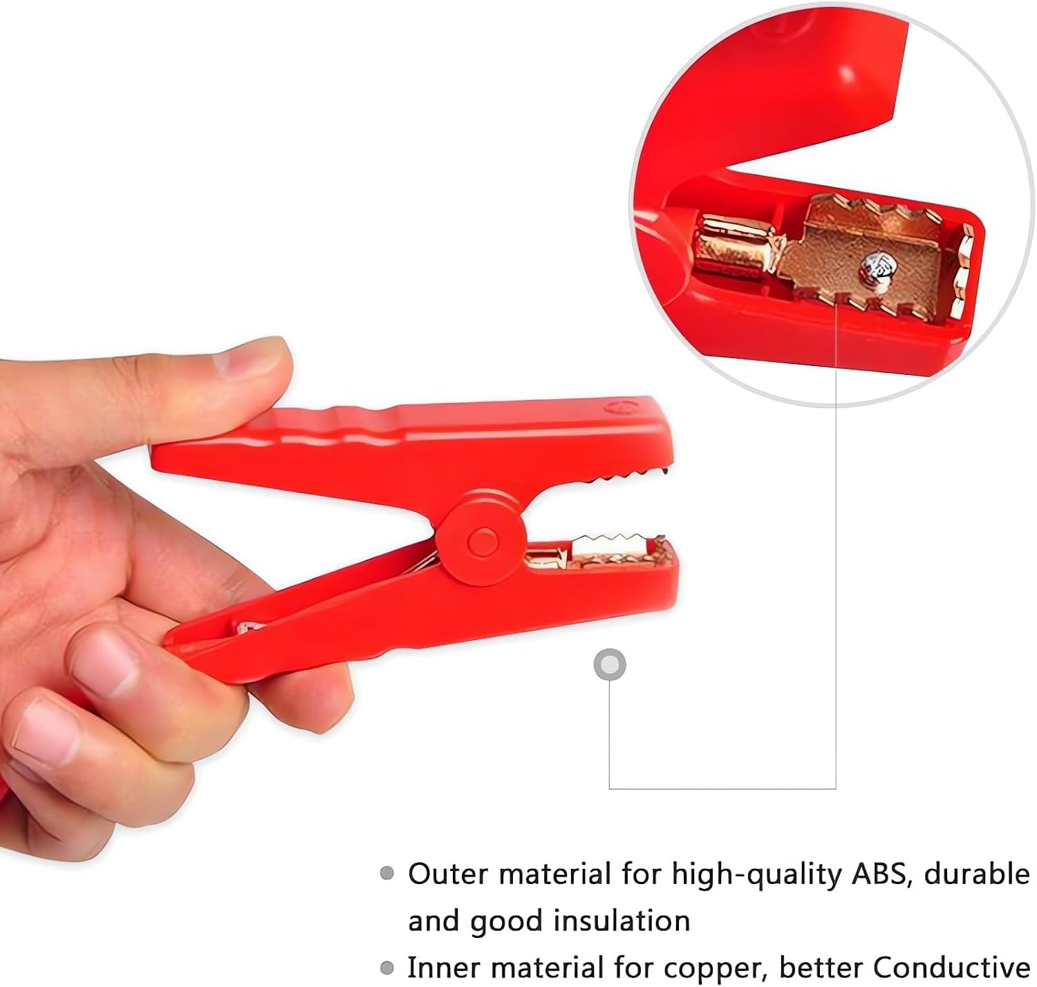 EC5 Jump Starter Cable Battery Clamps - 12V Replacement Alligator Clips to EC5 Female Connector Car Jumper Cable for Emergency Portable Car Jump Start Battery Booster Cable 10AWG Silicone Wire