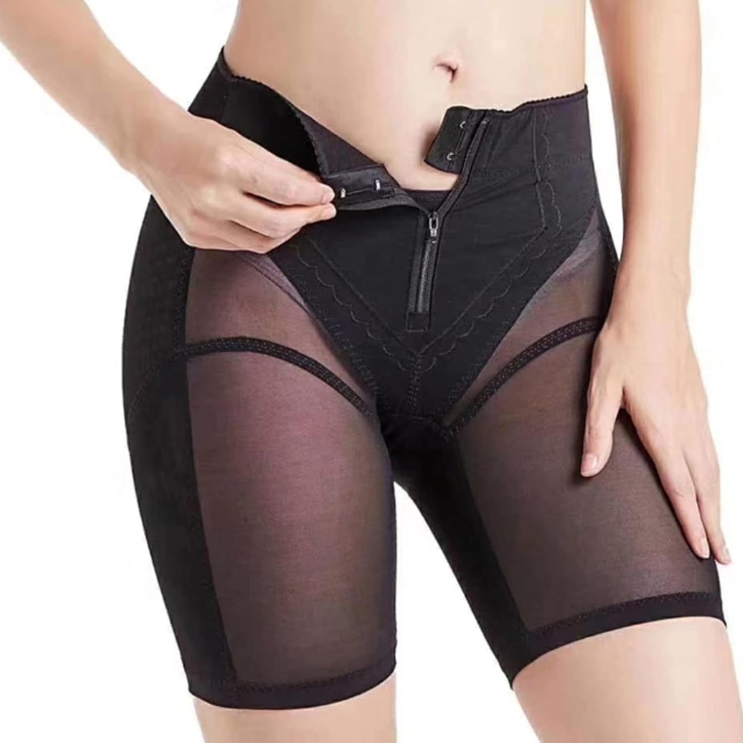 CMBSSTFC Bezszwowe, cienkie legginsy dla kobiet – Body Butt Lifter z zamkiem błyskawicznym