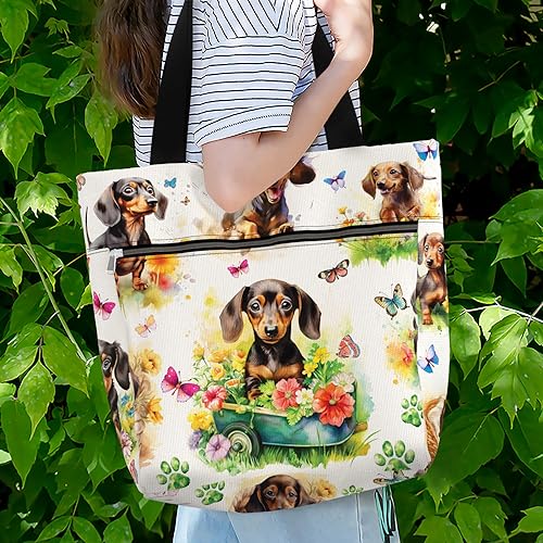 Bolso Tote impermeable grande con bolsillos y cremallera miniatura 2
