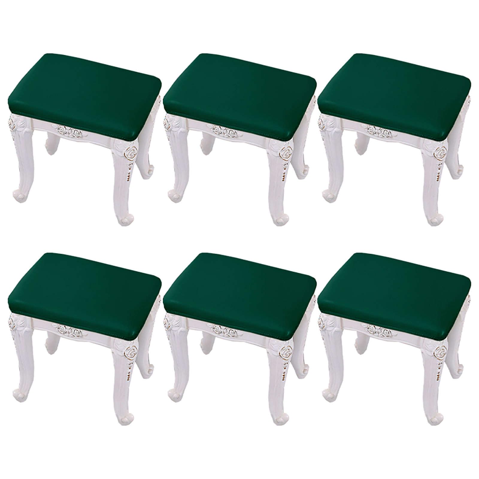 Juego de 2 fundas impermeables de cuero sintético para taburetes de bar, protectores de asiento duraderos para taburetes de salón y pub, protectores rectangulares para sillas