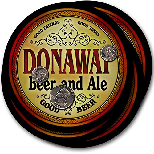 ZuWEE Brand Classic Beer & Ale Coaster Set Personalized with the Donaway Family Name