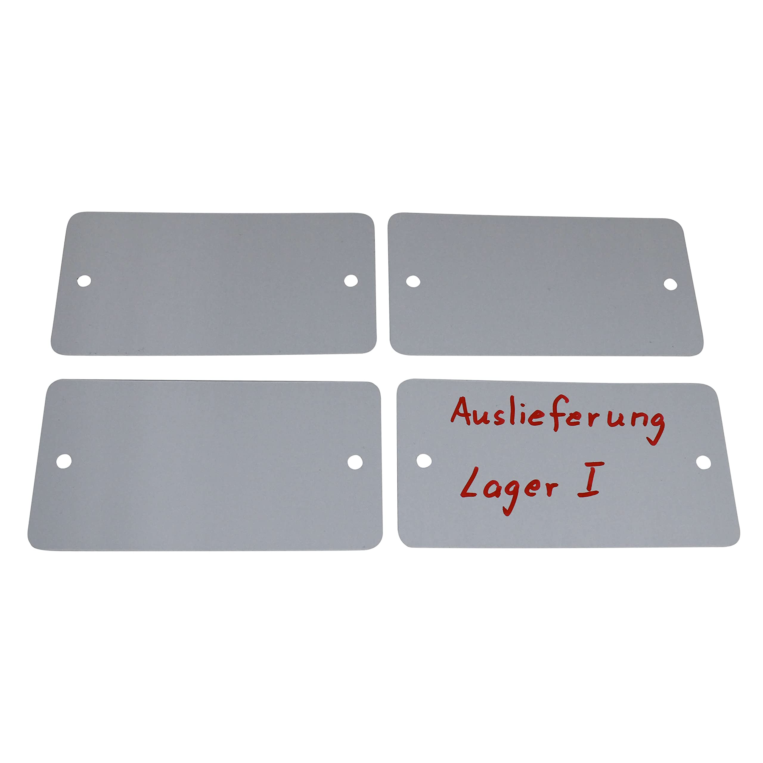 MASHPAPER Metalletiketten/Hängeetiketten weiß lackiert | Format 65x120 mm