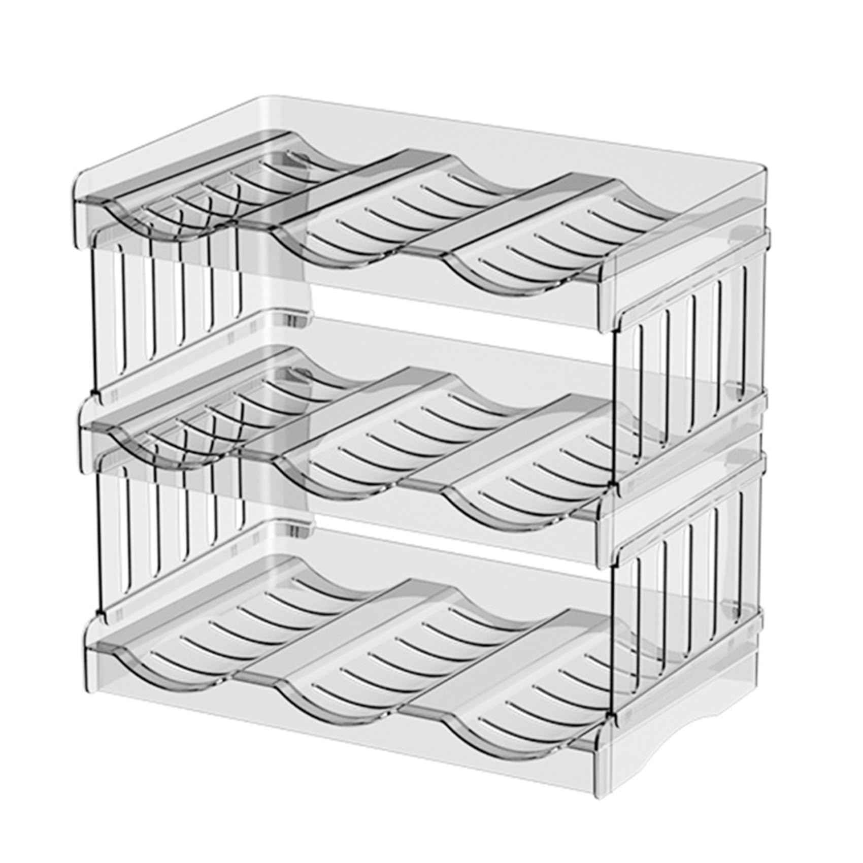 2 x 40 once, organizer per tazze da acqua, impilabile, per armadietto, accessori per tazze, 3 livelli