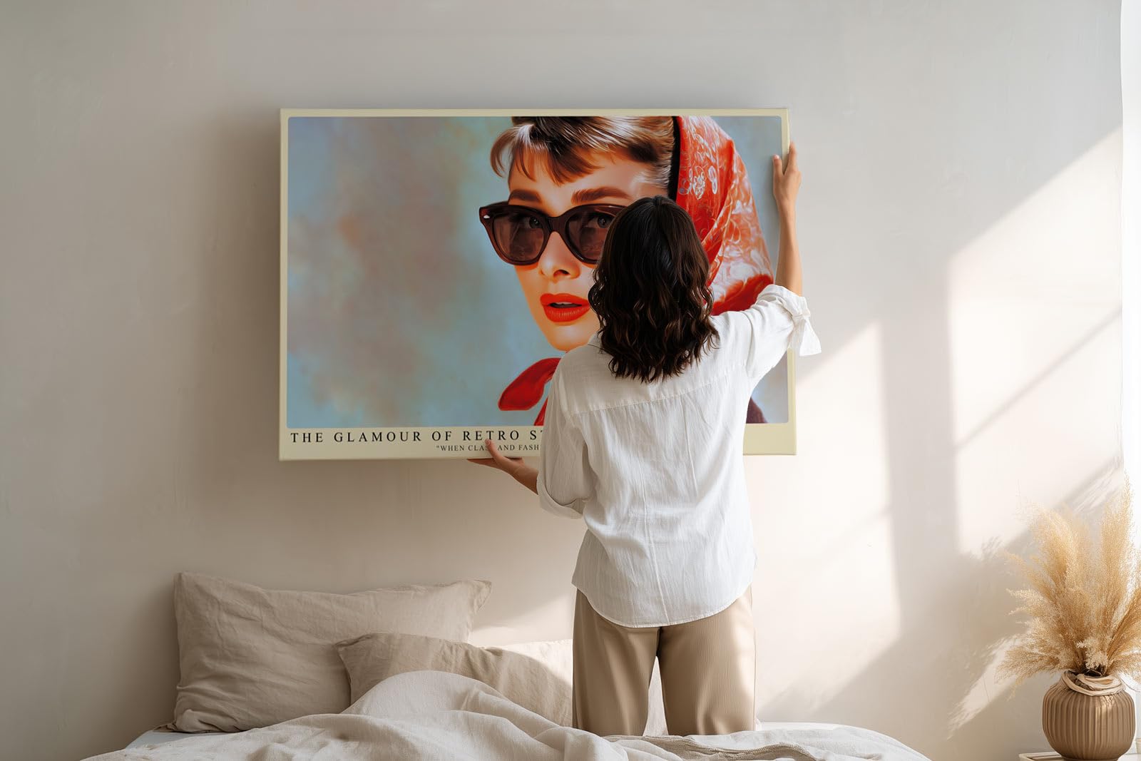 Paul Sinus Wandbild 150x100cm The Glamour of Retro Style – Klassische Modeikone im Look der 60er Jahre