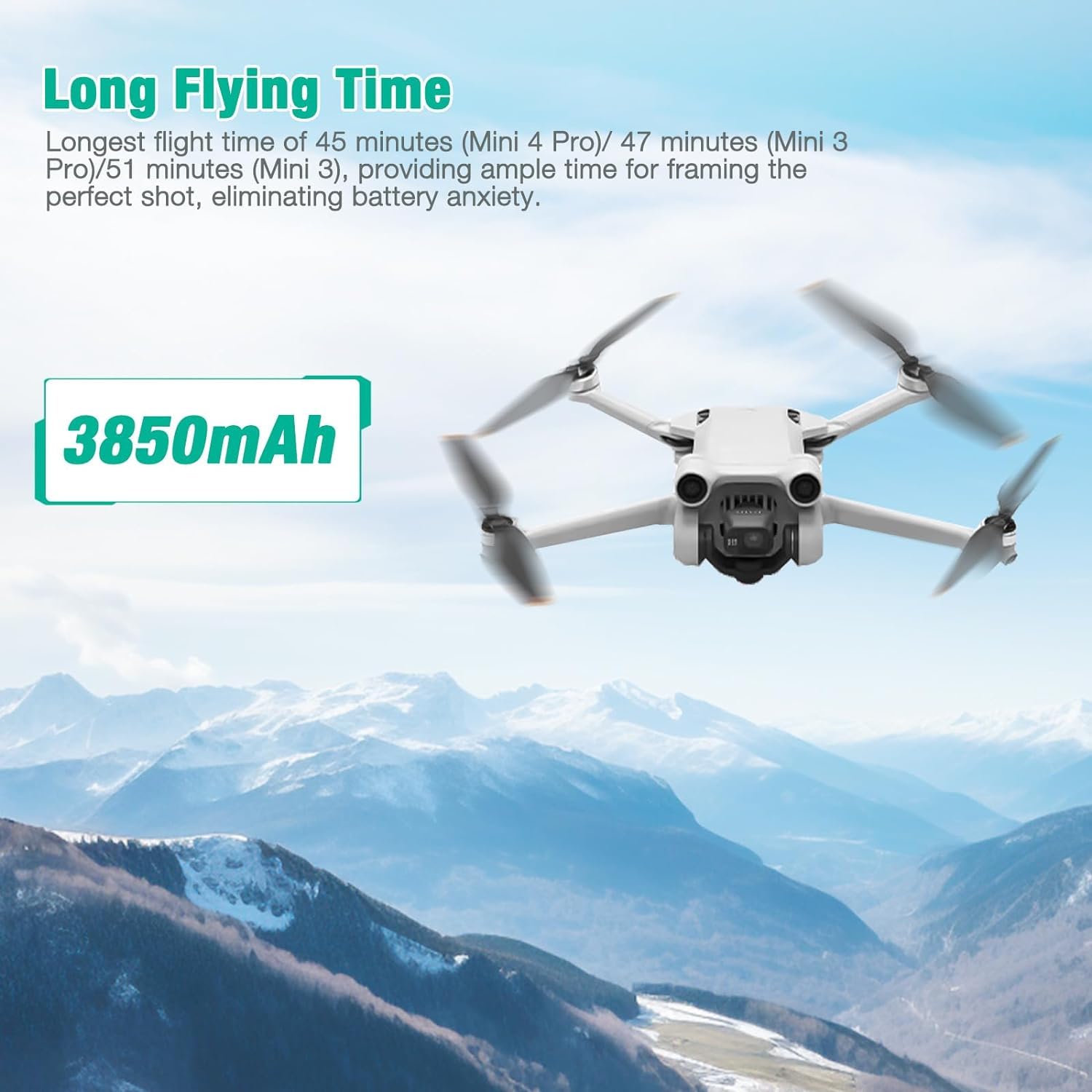 XITAIAN Centre de charge bidirectionnel pour DJI Mini 4 Pro, Mini 3/3 Pro Drone, Chargeur Hub 3 Batteries