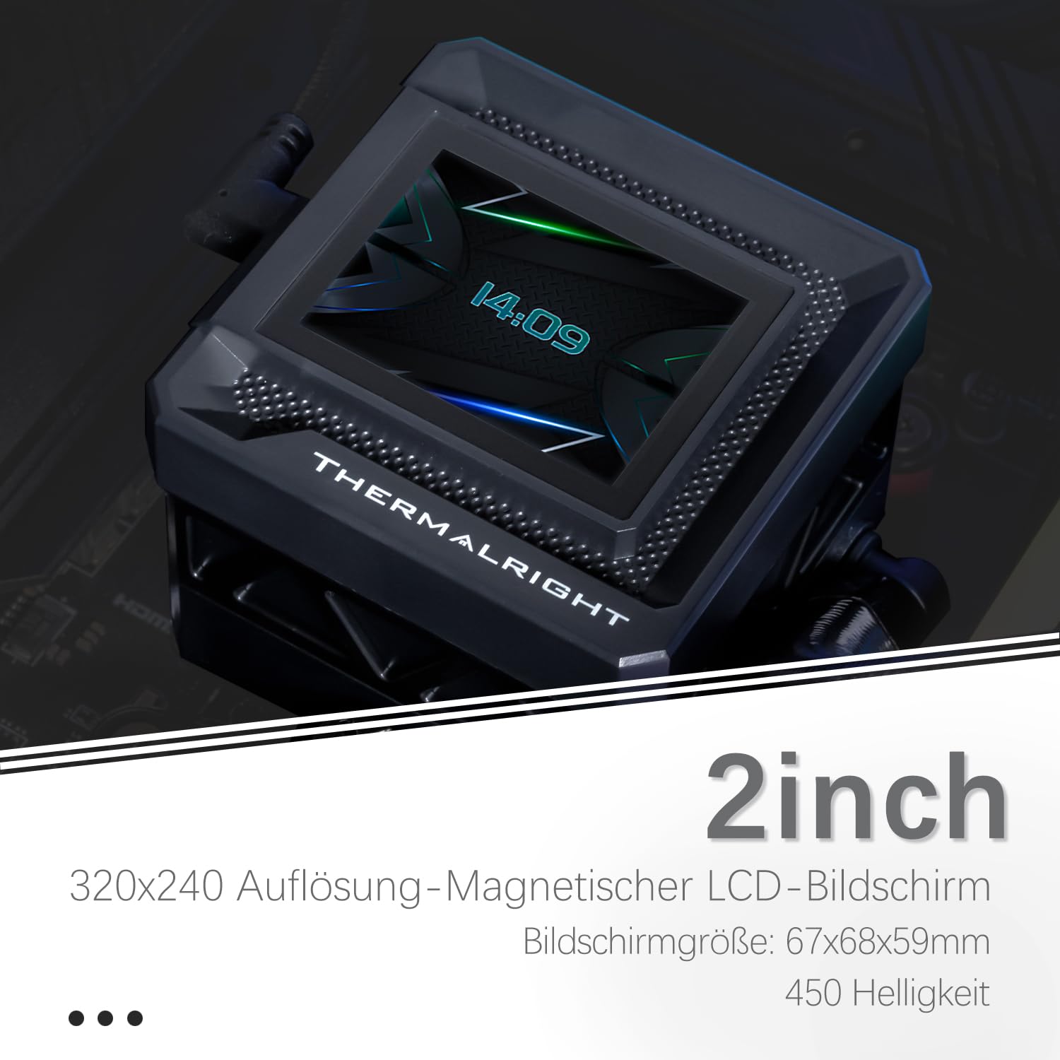 TR-Thermalright FW120 SE ARGB - Raffreddatore per CPU liquido, display LCD IPS da 2 pollici, risoluzione 320 x 240 (magnetica), design dello schermo fai da te, 120 mm, per AM4/AM5, Intel LGA1851/1700