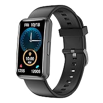 HUAKUA Orologio Contapassi da Polso Senza App Senza Bluetooth Semplice per Donna Uomo Bambini Anziani Fitness Tracker 1.47 Pollici Impermeabile IP68 per Sonno KM Calorie Cronometro Sveglia Nero