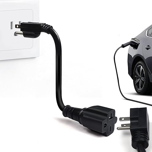 Cable adaptador de corriente NEMA 5-15 a 6-20 resistente para cargador EV, adaptador NEMA 5-15 a NEMA 6-20 adaptador de 2 clavijas a 3 clavijas 240V