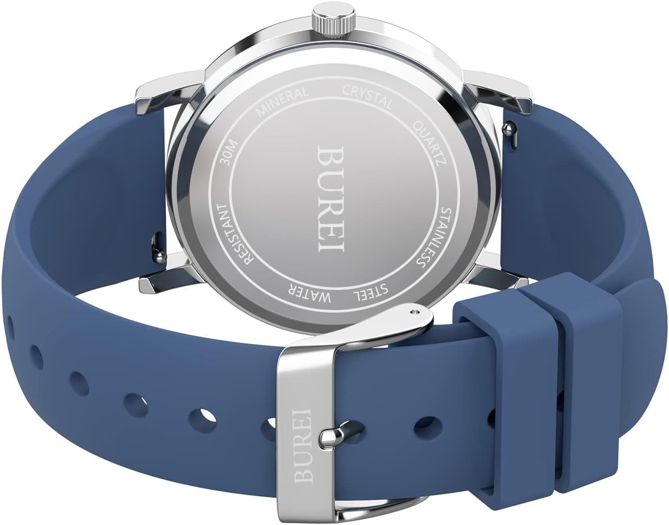 BUREI Women Men Wrist Watches for Nurse Medical Professionals Students Women Men, Waterproof 12/24 Hour Military Time Luminouse Easy Read Dial,Colorful Silicone Band. - Image 3