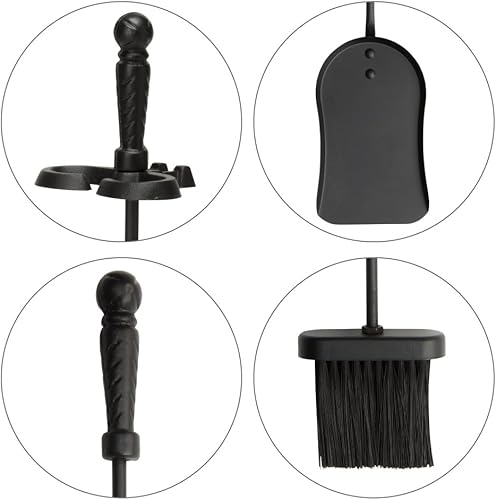 Miniatura 6 de Uniflame T40140BK - Fireset de 4 piezas, color negro