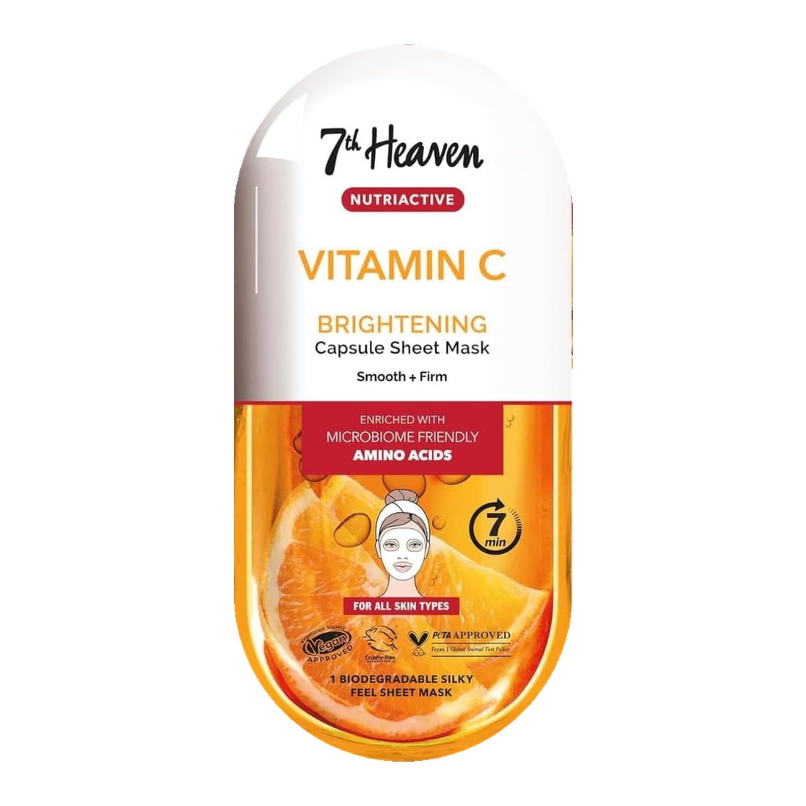 7th Heaven Dewy Glow Sheet Face Mask, Single Pack, Radiant Skin Treatment