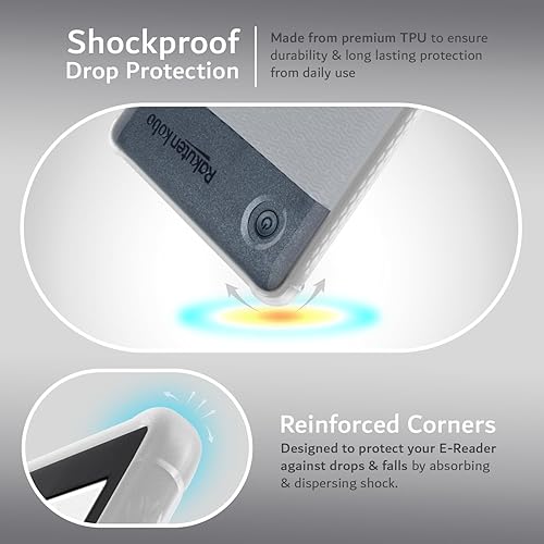 Vista 9 de TUDIA SKN - Funda diseñada para Kobo Clara 2E (6 pulgadas), esquinas reforzadas, a prueba de golpes, delgada, antiamarilleamiento, parte trasera