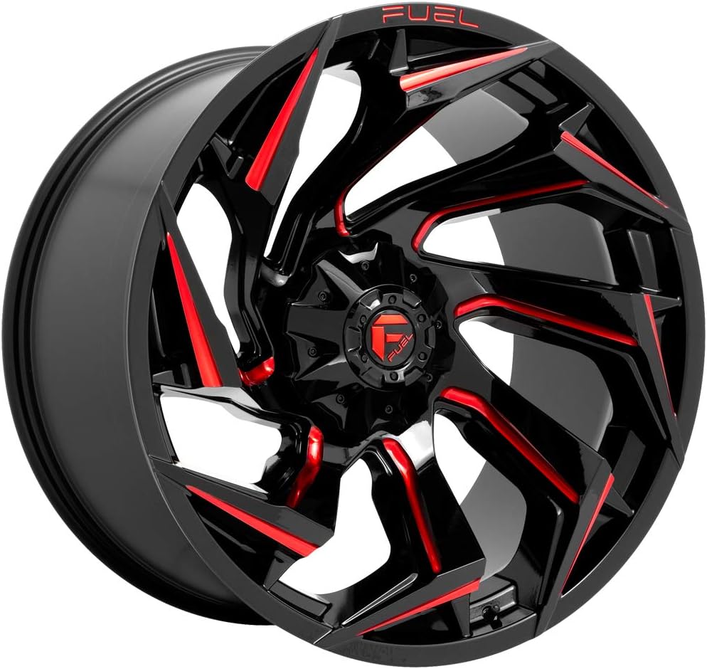 FUEL OFF-ROAD D755 REACTION 20X10, 5X4.5/5.0, 4.79, -18mm GLOSS BLACK MILLED WITH RED TINT - D75520002647