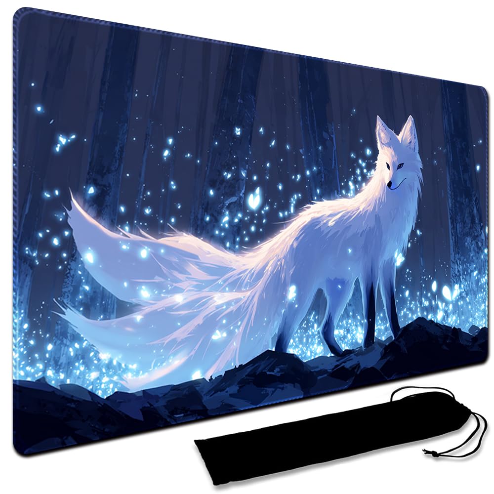 MTG Playmat,With Waterproof Storage black Bag Szie 60 x 35CM , With Zone MTG playmat Stitched Edges Game Play Mat Trading Card Game Playmats TCG Game Mat (No Zone,15)