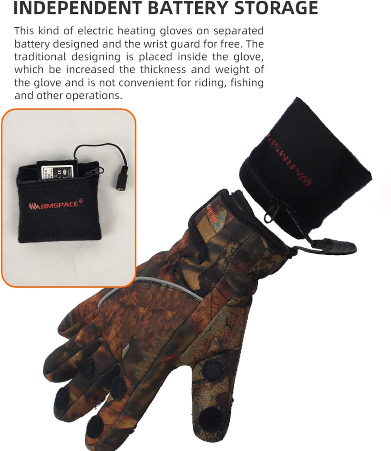 Guantes térmicos sin dedos abatibles, guantes de caza de camuflaje, antideslizantes, resistentes al viento, guantes convertibles de camuflaje para caza, camping, senderismo, escalada al aire libre