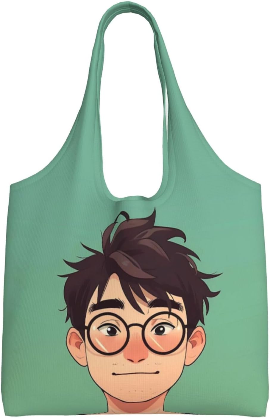 Glasses Cool Man Large Canvas Tote Bag For Women Men Casual Crossbody Shoulder Hobo Messenger Purse For Work Everyday