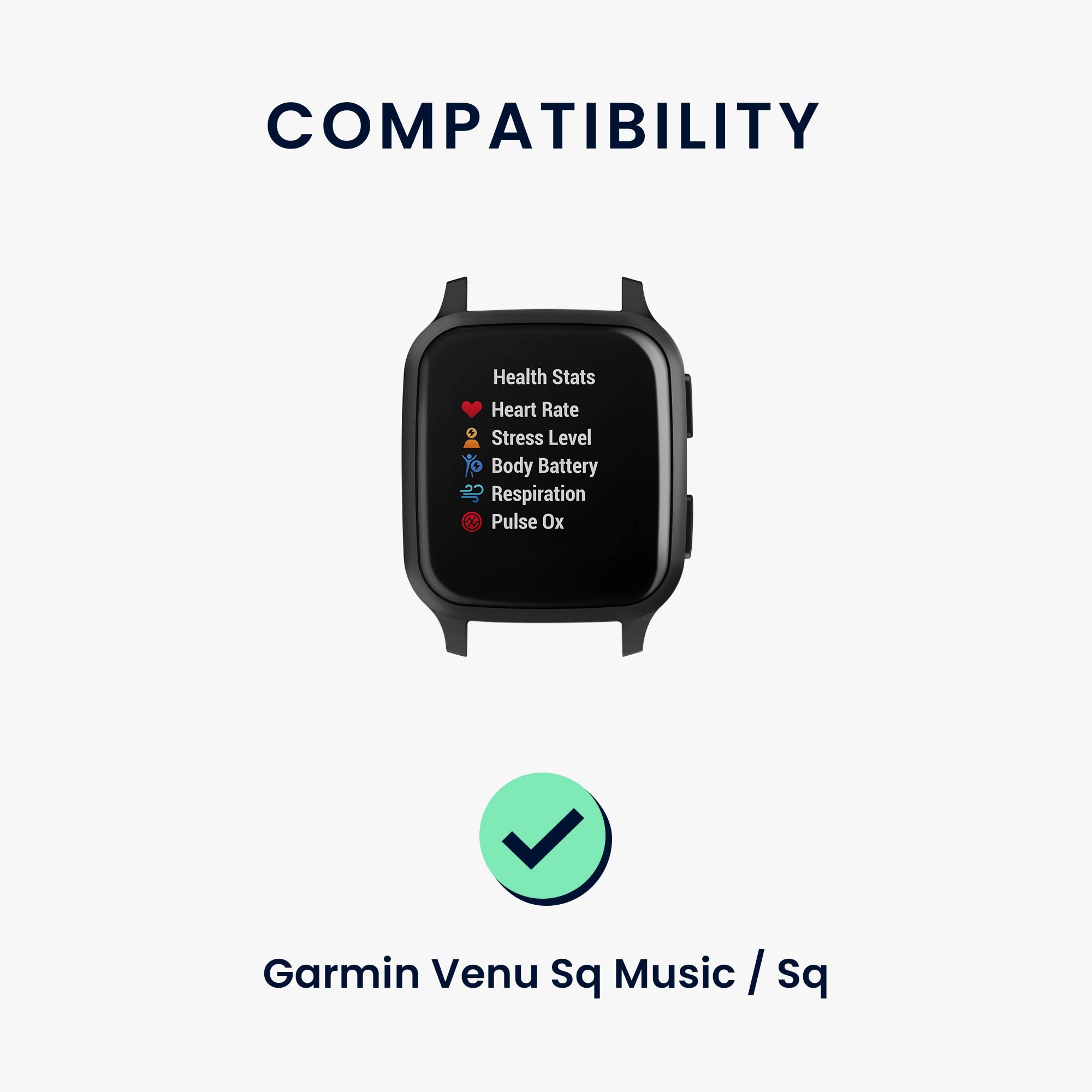 Amazon.co.jp: 2x 対応: Garmin Venu Sq Music/Sq バンド - 交換ベルト 