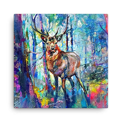 Wraptious Sue Gardner Colourful Mystic Highland Stag Mini Canvas